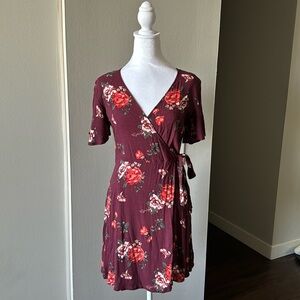 Wine, floral dress